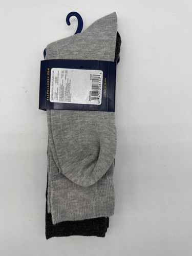 NEW 3 PAIRS MENS POLO RALPH LAUREN CREW DRESS SOCKS SIZE 10-13 BLACK/BROWN/NAVY - Picture 16 of 23