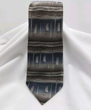 J Garcia Men's Tie Gray/Blue/ Black Lava Collection 32 Silk Necktie 58"x4"