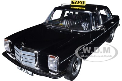 1968 MERCEDES-BENZ 200 TAXI BLACK 1/18 DIECAST MODEL CAR BY