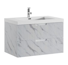 Mobile da bagno Thermis 80 cm Marmo bianco – Mobile contenitore Mobile lavabo