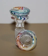 14mm JUST ENOUGH SWIRL Tobacco Slide Bowl SMALL BOWL THICK 14 mm male