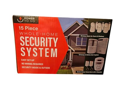 Power To Go 15 Pc Whole-Home Security System - New