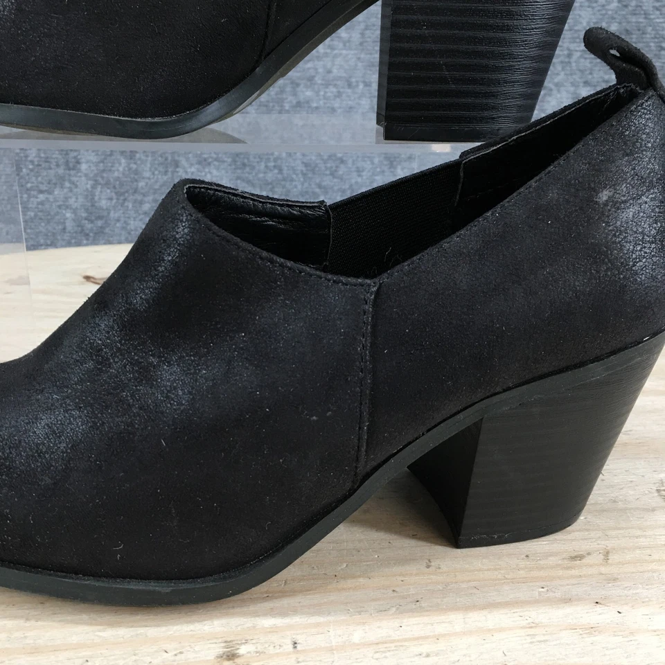 Botas de lavandería chinas para mujer 9 tobillos Gini 002 negras imitación cuero sin cordones Foto 3 de 4