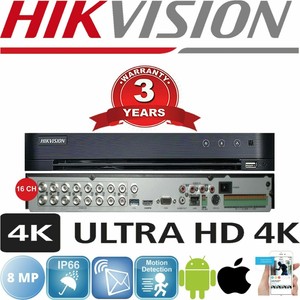 Hikvision Ds 7216huhi K2 4k 16 Channel 8mp Turbo Hd Dvr New Hikvision 8mp 4k Ebay