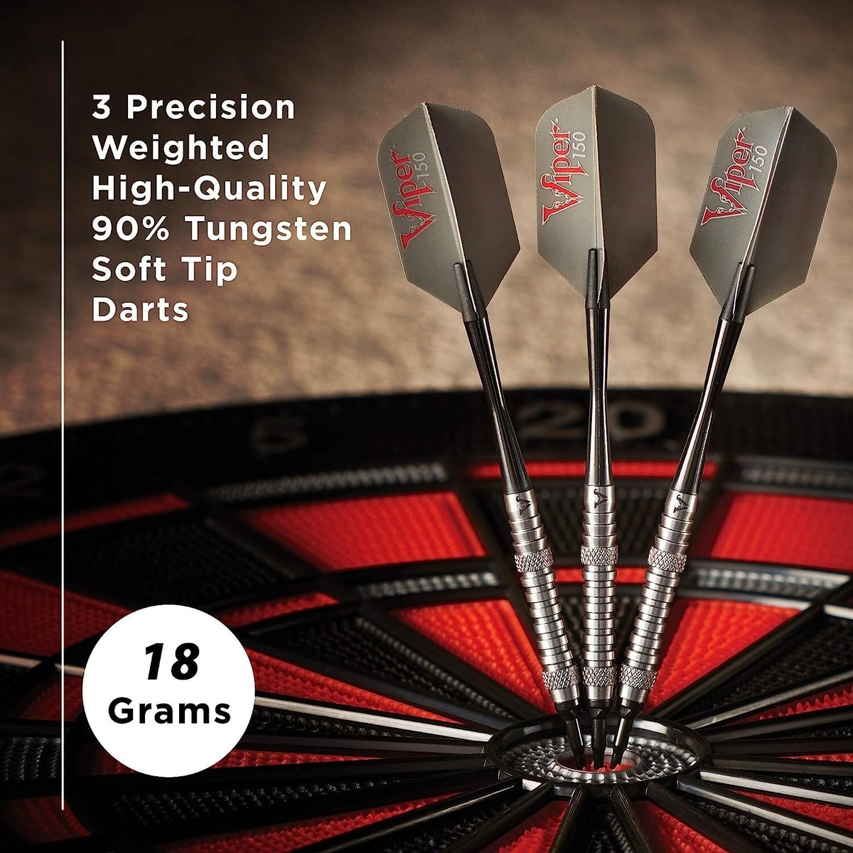 Viper V-Factor 90% Tungsten Soft Tip Darts with Storage/Travel
