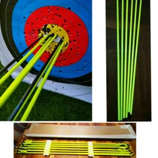 6Pcs 30" Yellow Mixed Carbon Arrows SP500 Archery 7.8mm For Compound Bow Hunting