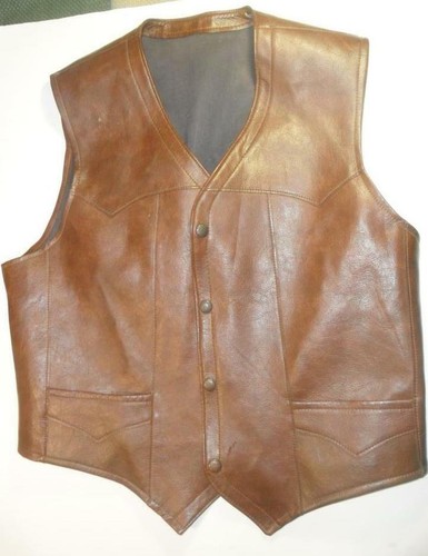 VINTAGE LEATHER VEST PIONEER WEAR 