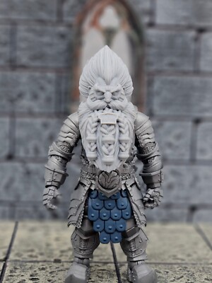 Custom 3d Printed Dwarf Eldryn Headsculpt For Mythic Legions 1/12 Scale 