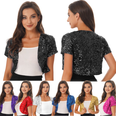 Frauen Weste Bolero Cardigan Hochzeit Mantel Beschnitten Jacke