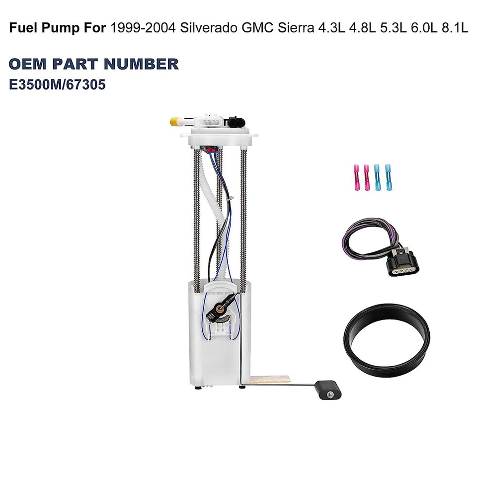 Fuel Pump Module Assembly For 1999-2004 Chevrolet Silverado 1500 GMC Sierra 1500 Foto 2 de 4