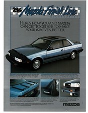 1986 Mazda 626 Silver 2-door Coupe With Bra Vintage Ad
