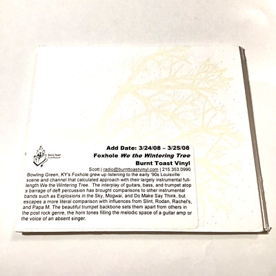 Foxhole We The Wintering Tree CD 2004 Post-Rock, Promo, Rare