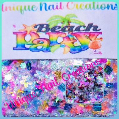 Limited Edition Glitter Mix~BEACH PARTY~Nail Art/Body Glitter/festival/Slime