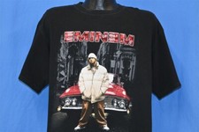 vtg Y2K EMINEM MARSHALL MATHERS LP HIP HOP BLACK RAP TEE BIG PRINT t-shirt XL