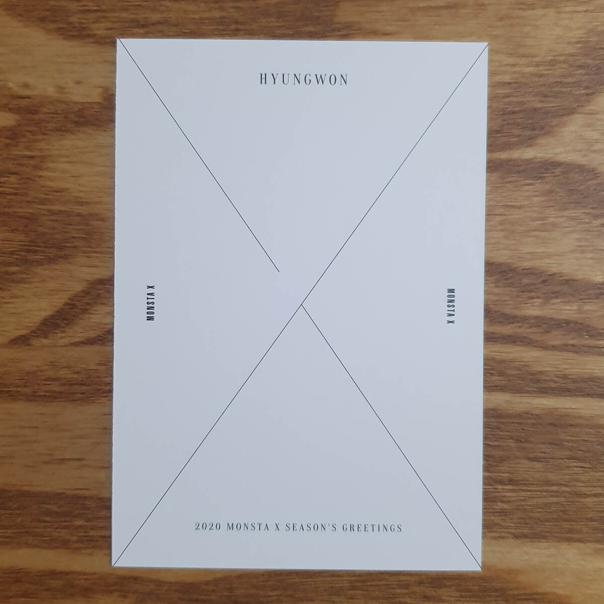 Hyungwon Official Polaroid Photocard Monsta X 2020 Season's