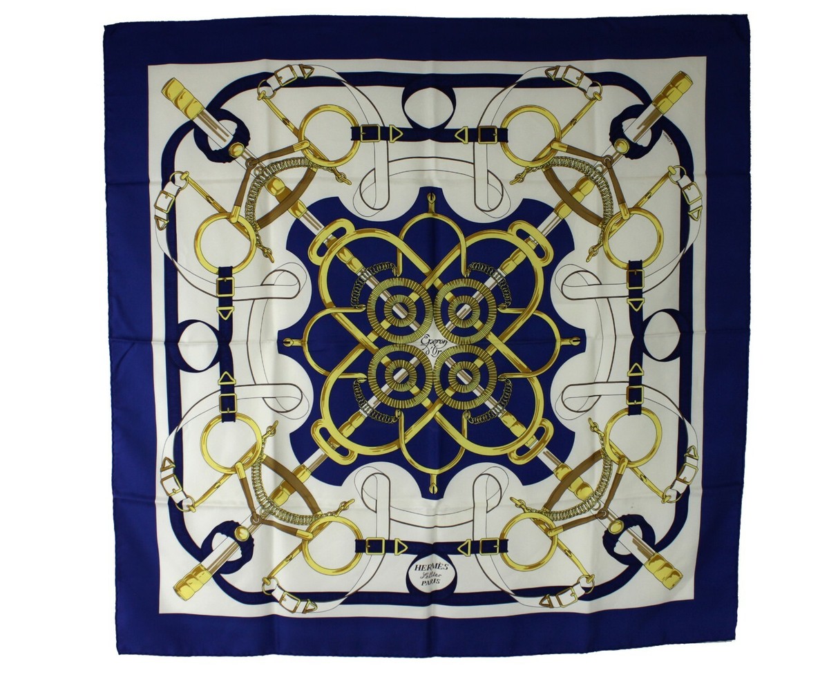 HERMES Silk Scarf Eperon d'Or by Henri d'Origny Women's