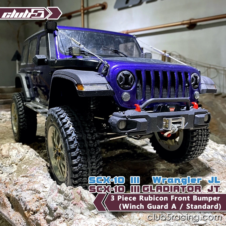 Winch Guard ( A ) for 3-Piece Rubicon Bumper SCX10 III Jeep Wrangler /Gladiator - Image 2 of 4