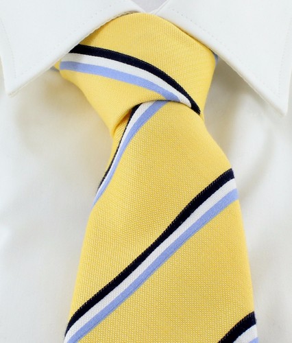 Bright Stripe Silk Cotton Blend Tie - Picture 16 of 18