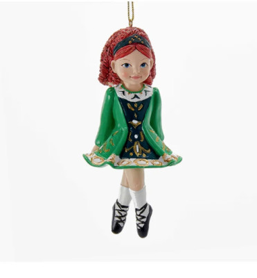 KURT ADLER 4.5'' RESIN IRISH DANCING GIRL STEP DANCER CHRISTMAS ORNAMENT C8801