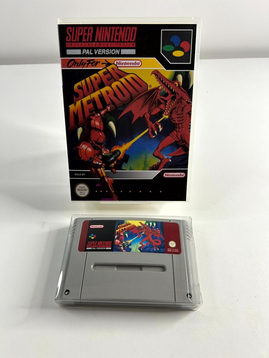 Super Metroid Pal SNES Super Metroid Big Box EMPTY BOX Pal For