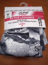 Ladies M 8-10 Active Stretch Leggings High Waisted Cell Phone Pocket