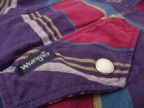 Vintage Wrangler Pearl Snap Shirt Mens Regular X Long Tails 16-33 - Picture 6 of 7
