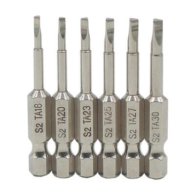 6pcs Magnetic Triangle Screwdriver Bits S2 Steel 1/4 inch Hex Shank Bit Set QDE