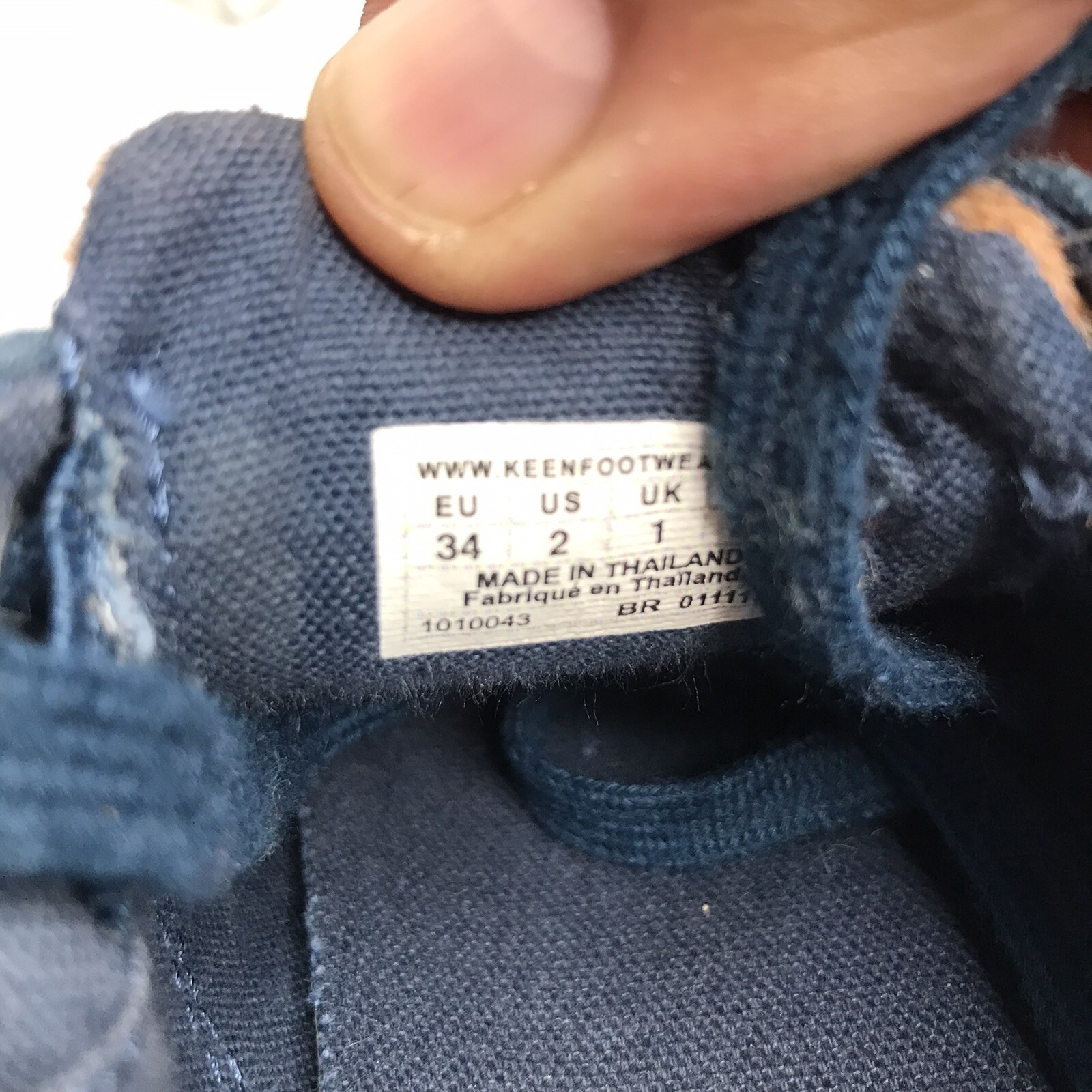 Scarpe da ginnastica donna Keen in tela stringate basse blu denim taglia US2 34EU