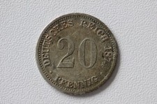 Deutsches Reich 20 Pfennig 1874 D Silber