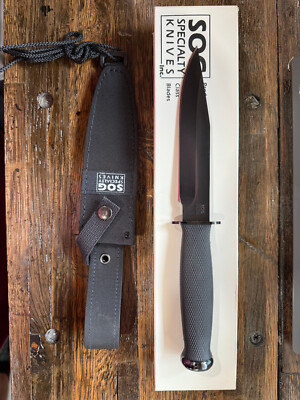 SOG RECON GOVERNMENT S21 Blued Steel Seki Japan Knife w/ Sheath