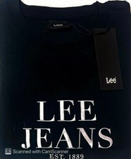 LEE JEANS Black Mens Logo Tee - Size S