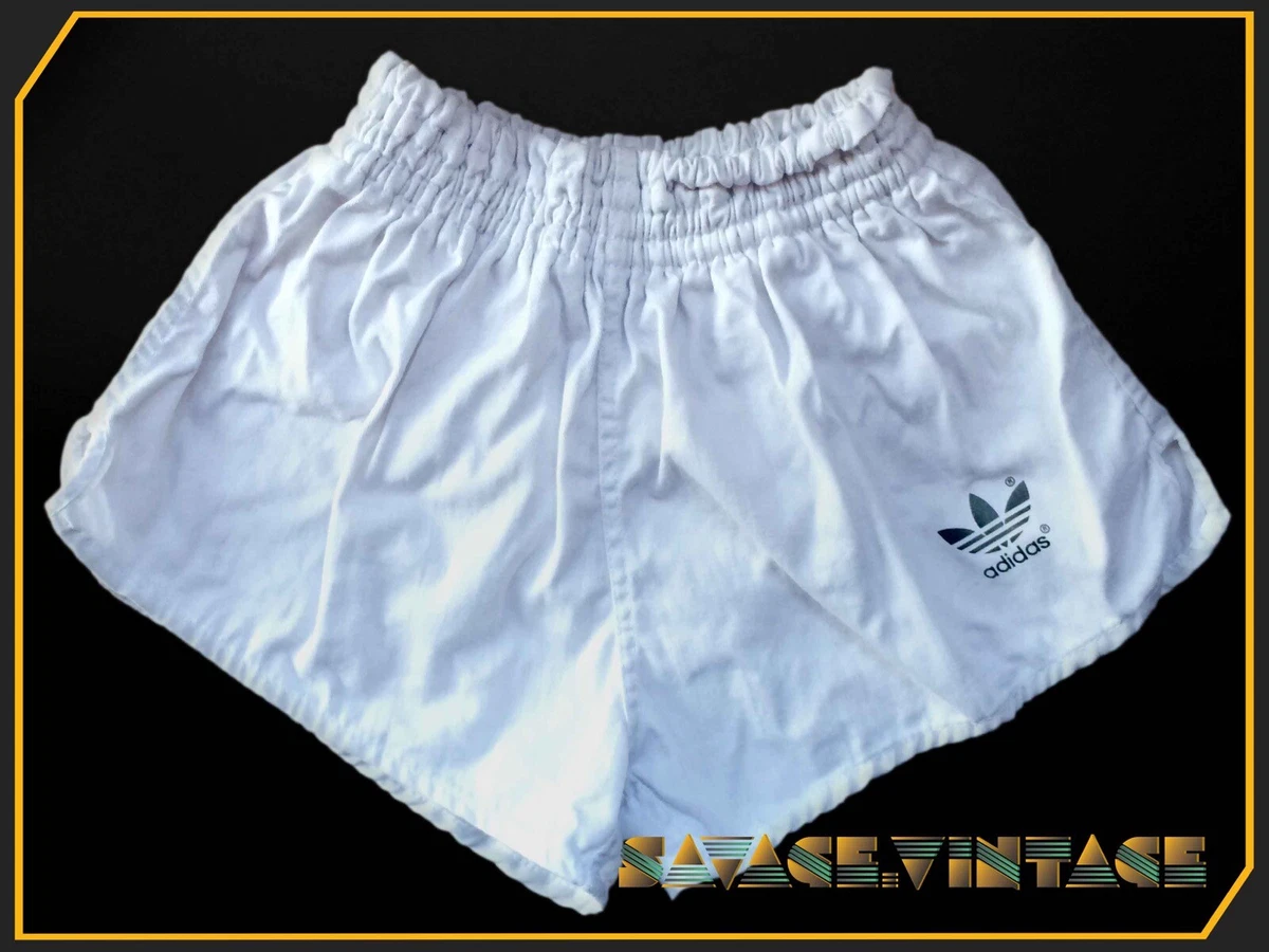 VINTAGE ADIDAS SHORTS D3 XS S RETRO SPRINTER RACER BAUMWOLLE 80S