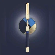 Pelikan Souverän® M800 Cream Blue Fountain Pen - Special Edition 2024 EF Nib new