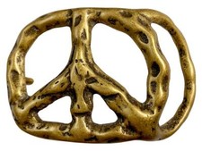 Antique gold vintage Peace Sign unique Belt B...