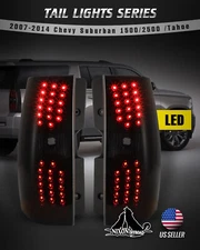 LED Taillights for Chevrolet Suburban 1500 2500 Tahoe Back Light Smoke Lens Pair