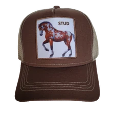 STUD Hat Horse Trucker Baseball Cap Mesh Panel Adjustable One Size Snap Back New