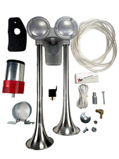 Fiamm Fultone 62330 Twin Air Horn Compressor Kit Chrome Boat Rv Truck - New
