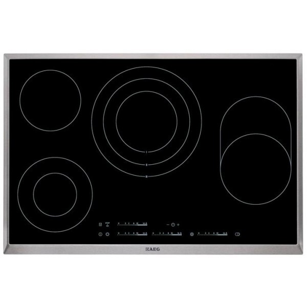 AEG HK854080XB PIANO COTTURA ELETTRICO 77CM 4 ZONE VETROCERAMICA NERO