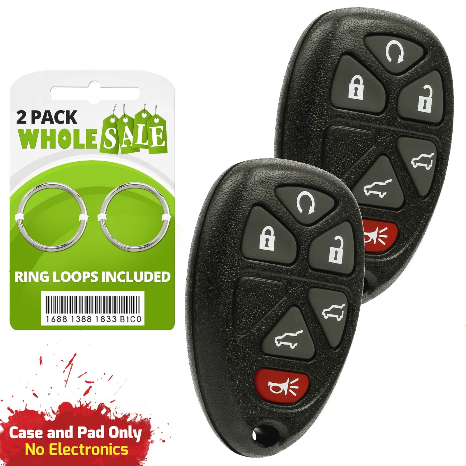 2 Replacement For 2007 2008 2009 2010 GMC Yukon Key Fob Shell Case