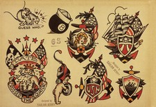 Sailor Jerry Tattoo Art Flash 10 13 x 19 Photo Print