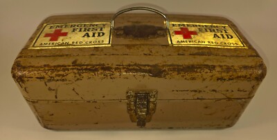   Vintage American Red Cross Mining Company First Aid Kit   Still Stocked  