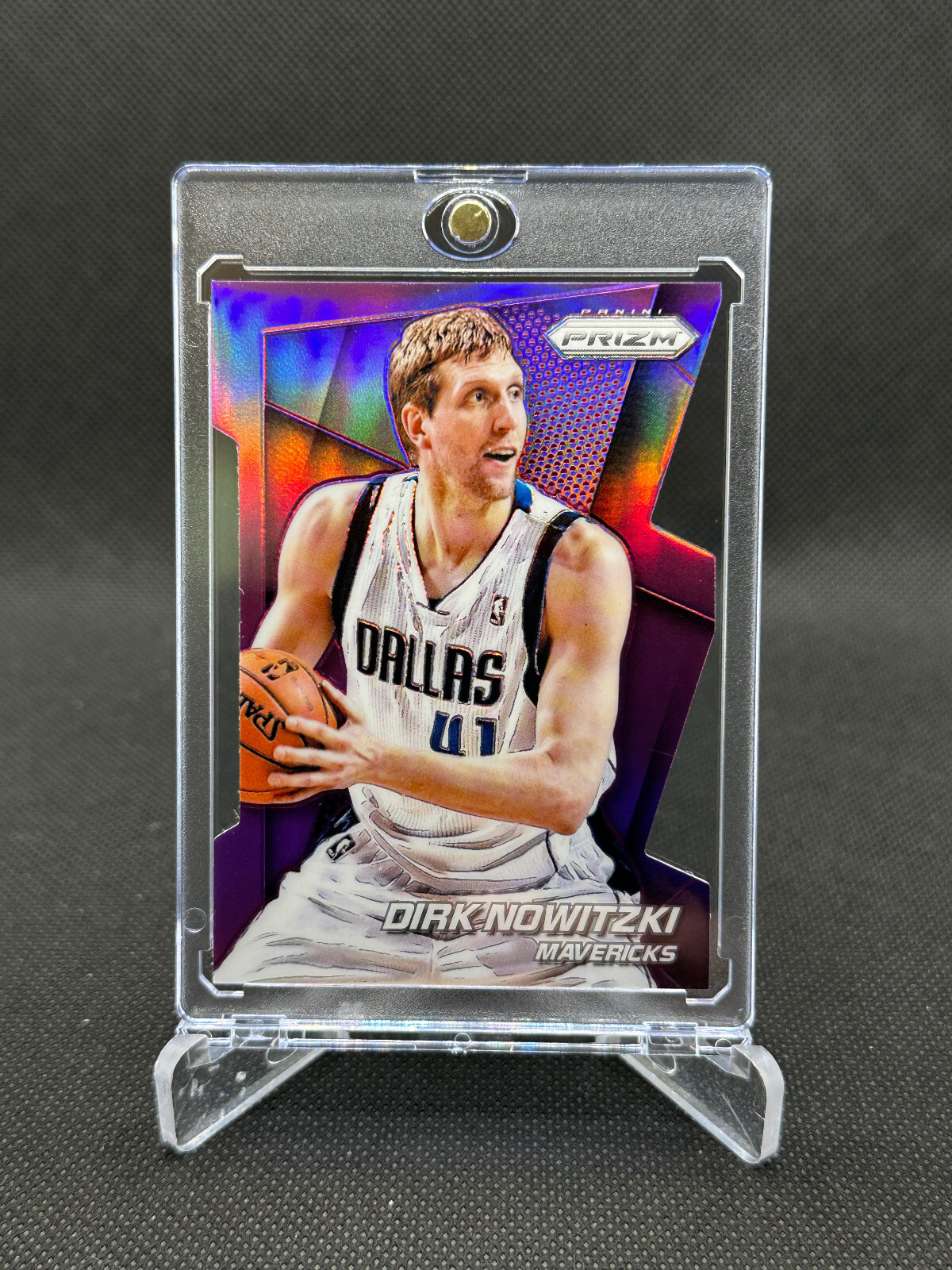 2014 Panini Prizm Dirk Nowitzki Purple Prizm Die Cut #5/139 Rare #121 Mavs HOF