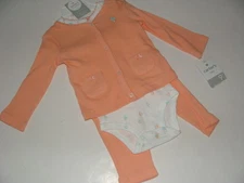 Carter's Carters Girls Size 9 Months Top Shirt Jacket Pants NWT 3 Piece Set