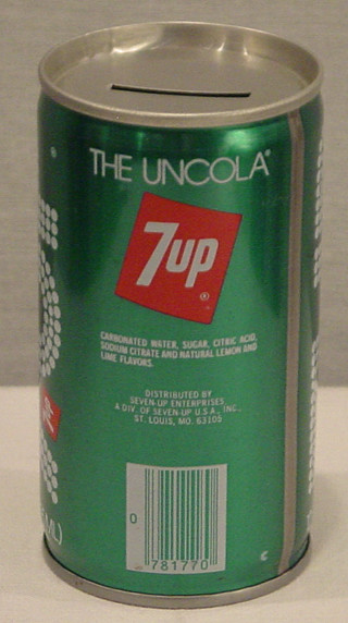 ７ＵＰ　ヴィンテージバンク VINTAGE 7 UP ORIGINAL 1972 SODA CAN BANK 4 7/8