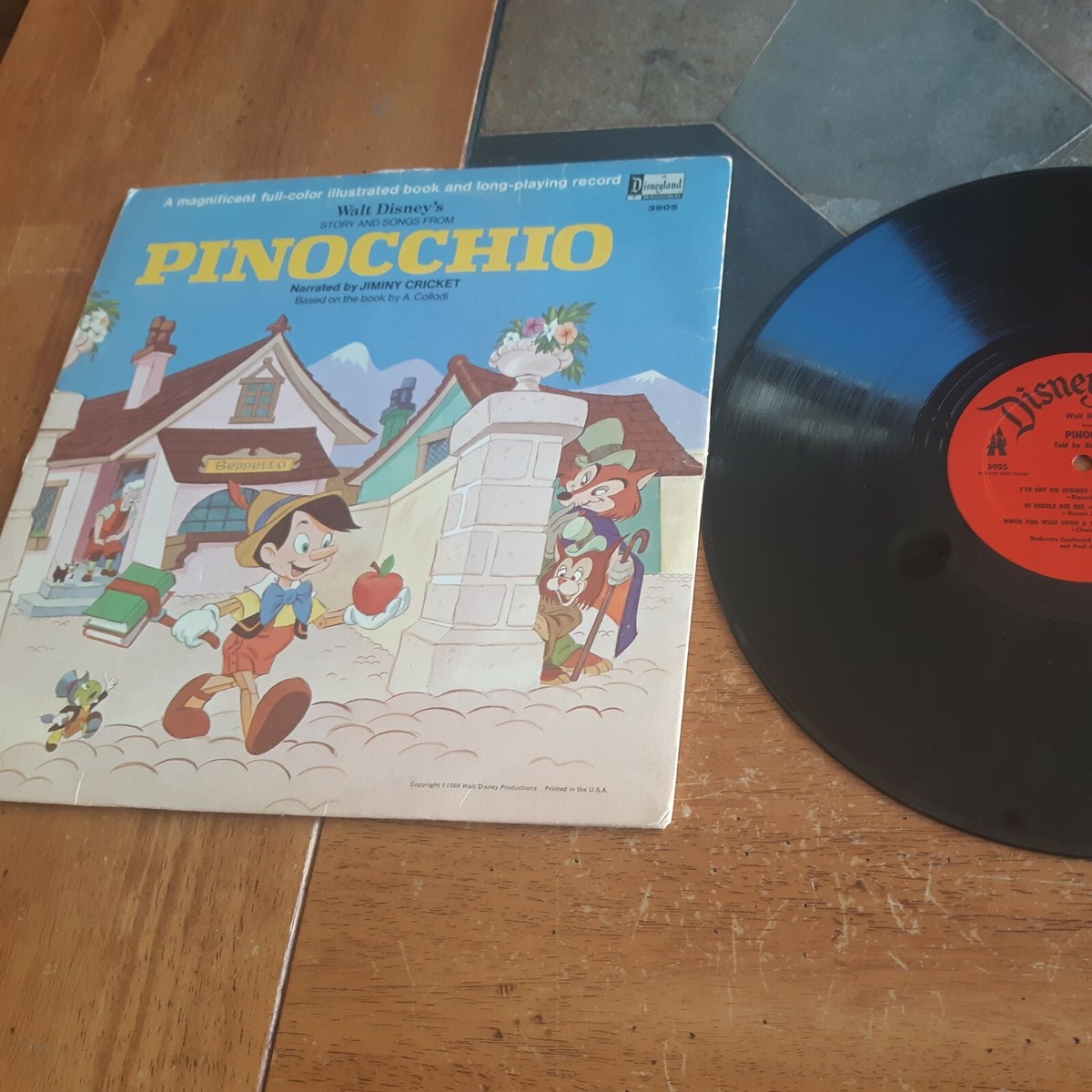 Walt Disney's Story And Songs From Pinocchio LP 1969