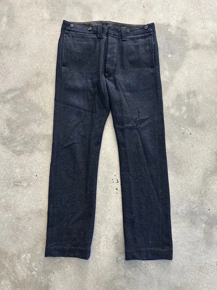 RRL Ralph Lauren Military Field Trousers Pants Marled Textured Fabric - Image 2 of 4