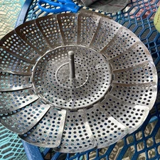 Vintage Ekco Stainless Steel Korea Collapsible Vegetable Steamer Basket- 9"