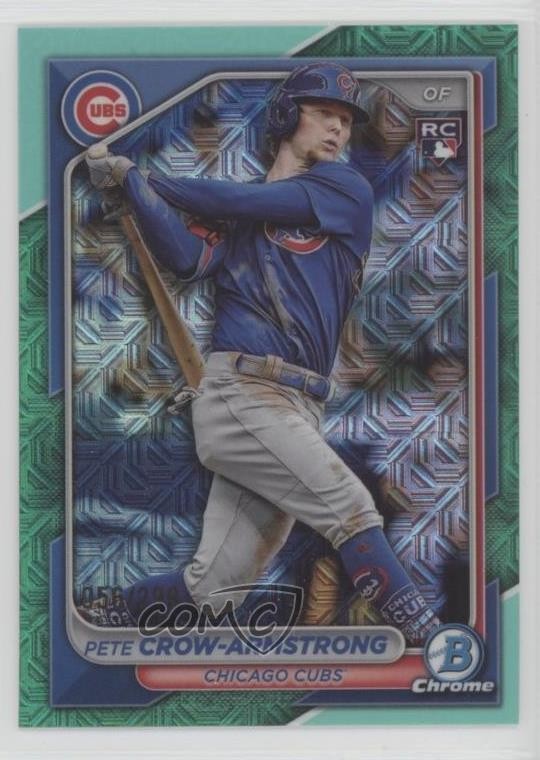 2024 Bowman Chrome Mega Box Aqua Mojo Refractor /299 Pete Crow-Armstrong #45 2o7
