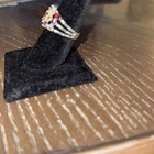 Sterlung Silver Ring With Genuine Gemstones In Size 8 — photo 2