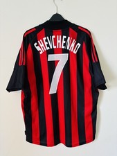 Original AC Milan Football Shirt Adidas Shevchenko #7 2002/03 Men’s Large Home